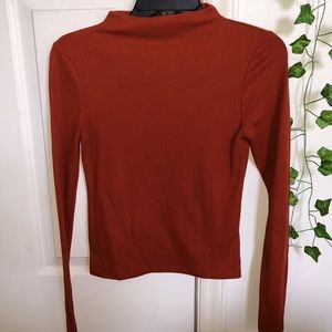 Burnt Orange Long Sleeve Forever 21 Turtleneck